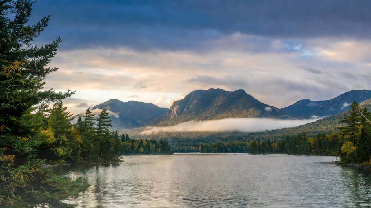 Morning mist over an Adirondack lake near Keeseville